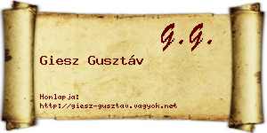 Giesz Gusztáv névjegykártya