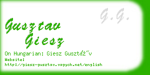 gusztav giesz business card